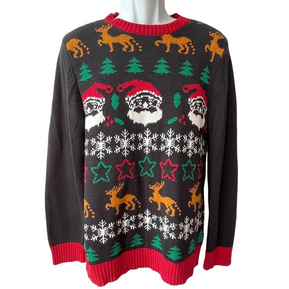 Ugly Christmas Sweater ALL THE CHRISTMAS THINGS Holiday Sweater Size Medium - Picture 1 of 5